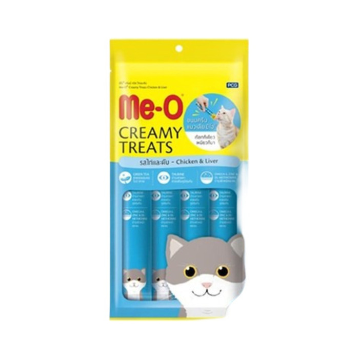 Me-O Creamy Tavuk & Ciğer Kedi Ödülü (4 x 15 g)