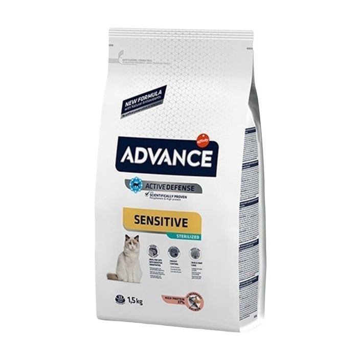 Advance Sensitive Somonlu Kısırlaştırılmış Hassas Kedi Maması 1.5 Kg