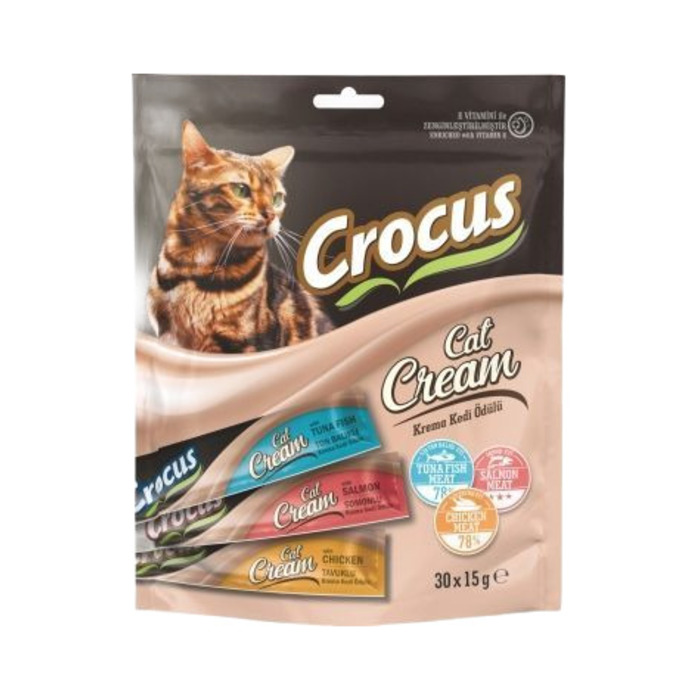 Çoklu Tavuklu & Ton Balıklı & Somonlu Kedi Krema Ödülü 15 Gr 30'lu