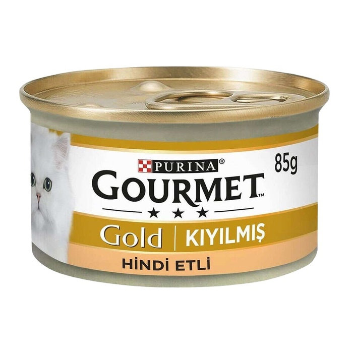 Gold Kıyılmış Hindi Etli Kedi Konservesi 85 Gr