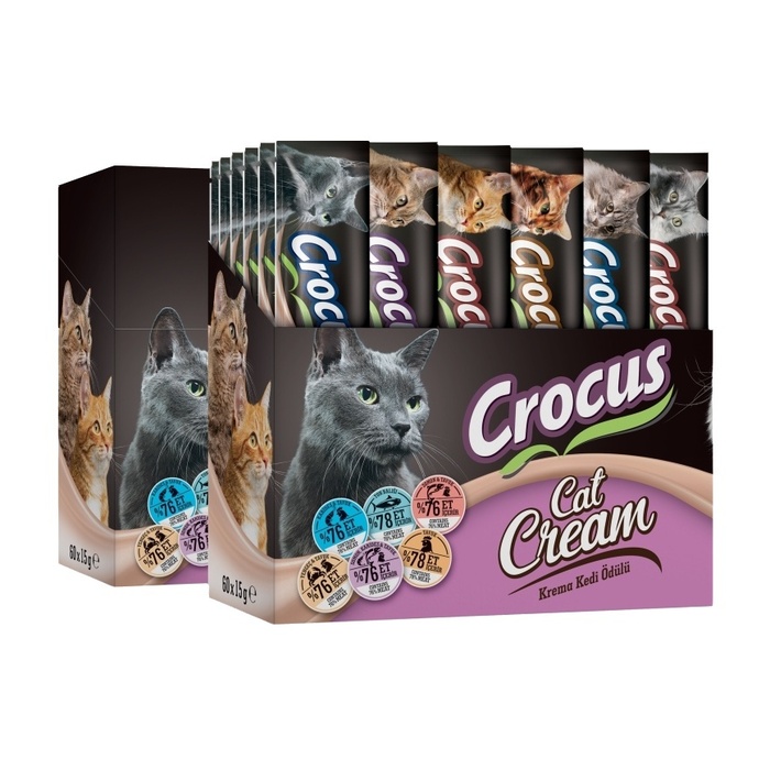 Multipack 60 6 Çeşit Krema Kedi Ödülü 900gr 60x15 Gr