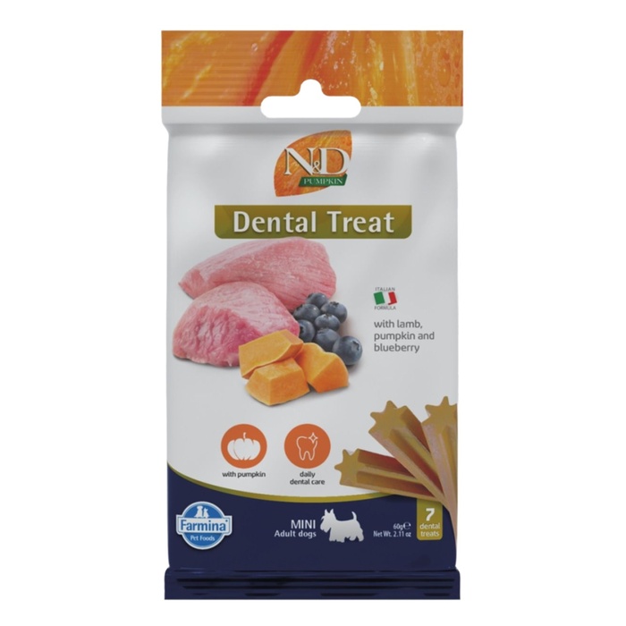 Dental Treat Kuzu Etli & Yaban Mersini & Bal Kabaklı Mini Köpek Ödülü 60 Gr